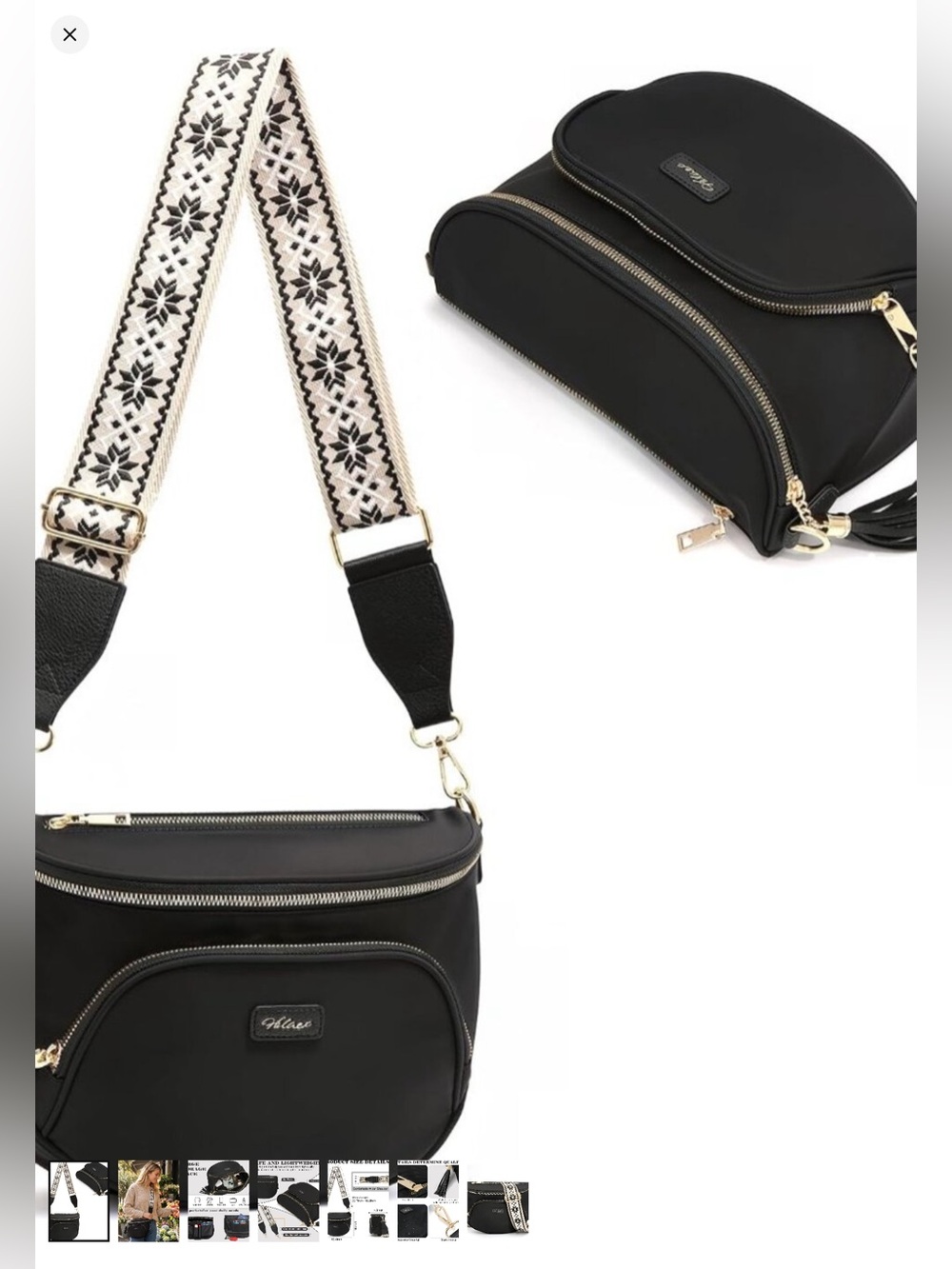Crossbody Bag Anti Theft Spacious Bum Bags for Women Nylon Fanny Packs
